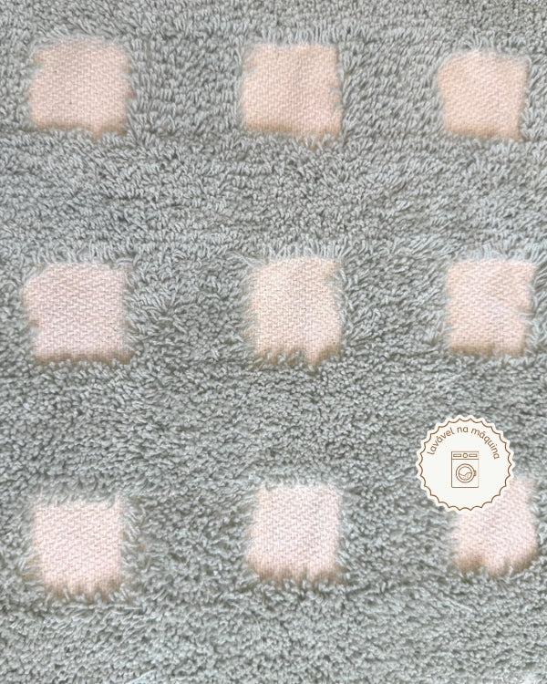 Green Trellis Cotton Rug