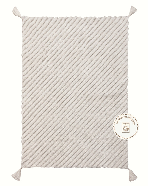 Raw Diagonal Cotton Rug