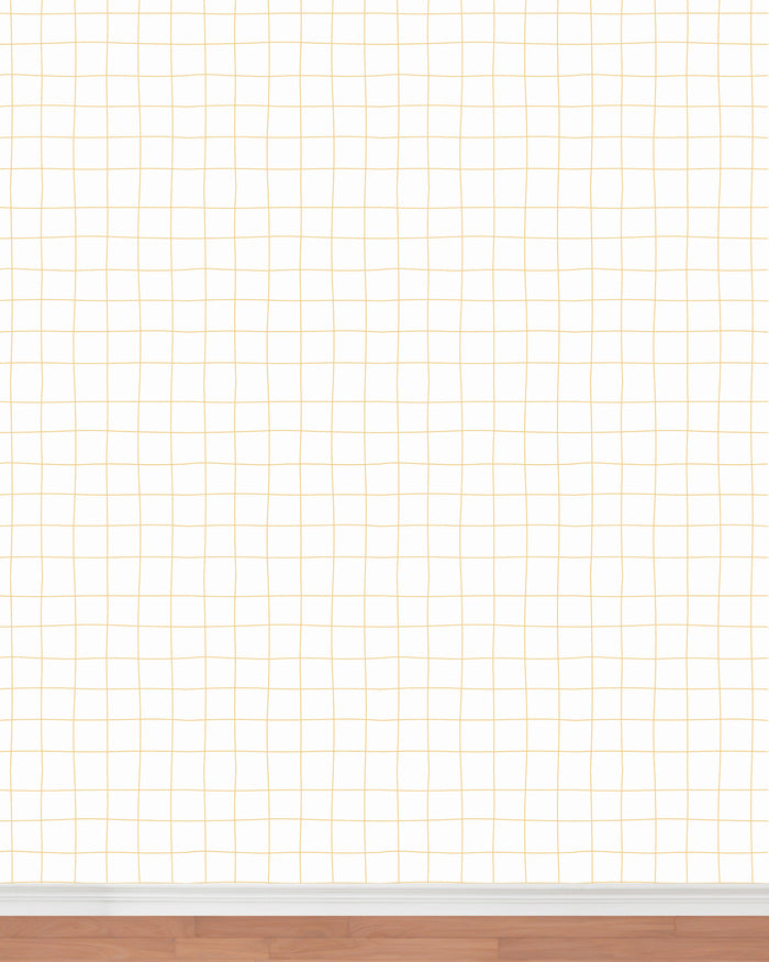 Papel de Parede Grid Mostarda