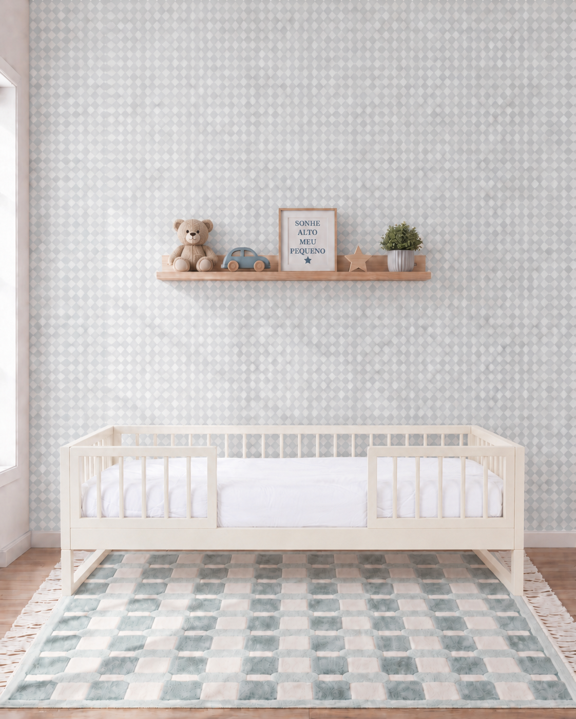 Cama Palito Evolutiva · 4 em 1 · Off White · Saída Central