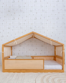 Cama Casinha Palha Evolutiva · 4 em 1 · Madeira Carvalho