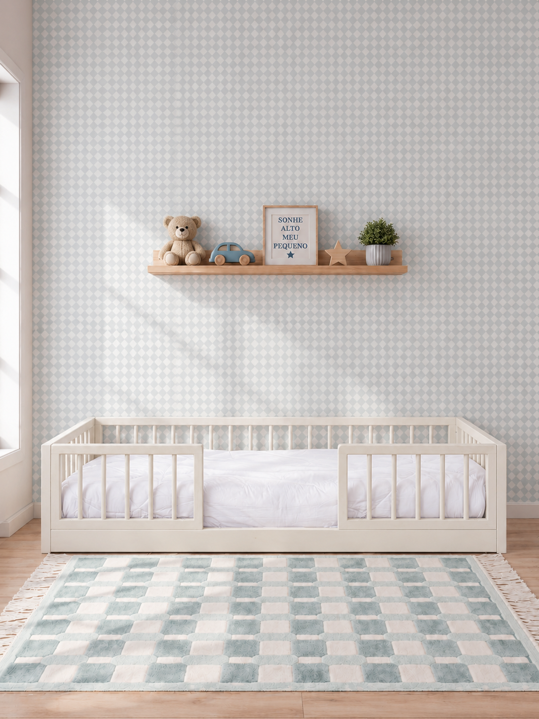 Cama Palito Evolutiva · 4 em 1 · Off White · Saída Central