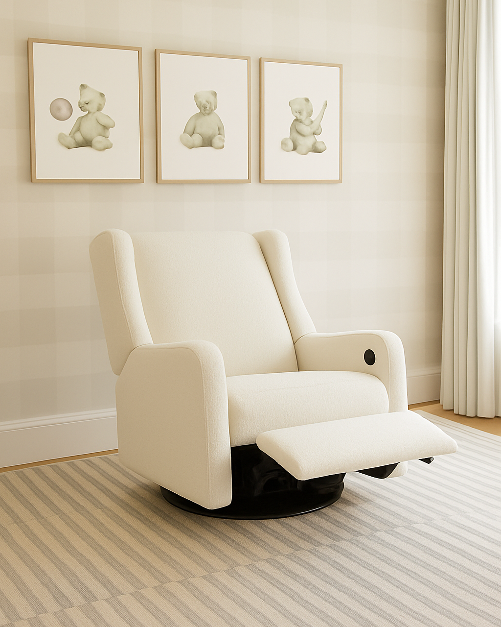 Poltrona Comfy - Veludo Azul Acinzentado