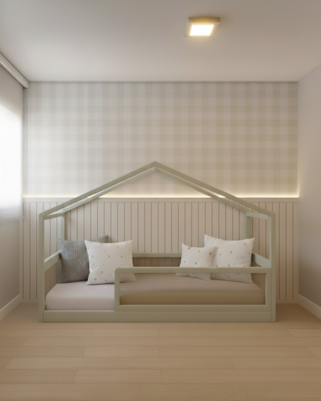 Cama Casinha - Saída Lateral - Palha - Verde (30% OFF)