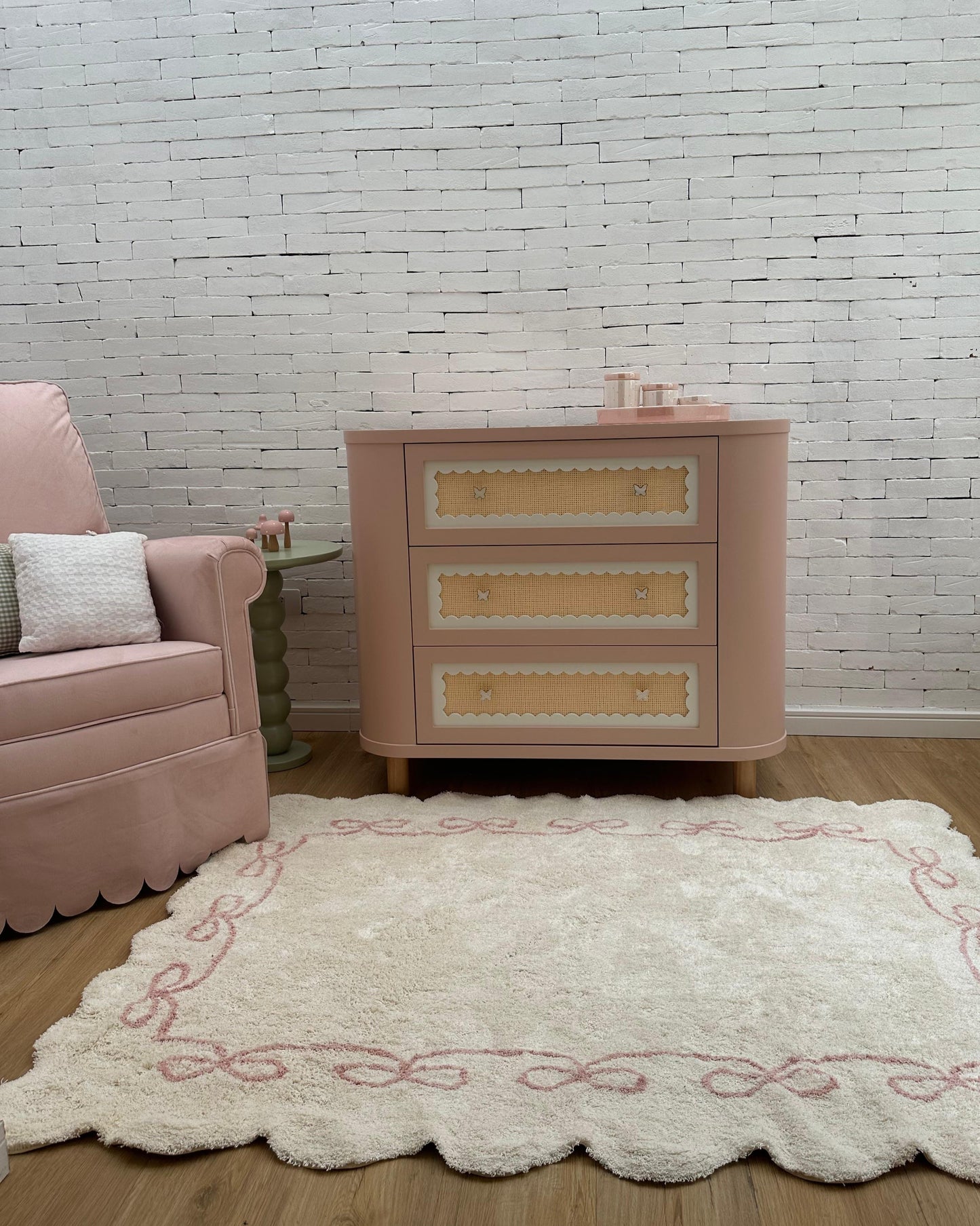 Tapete Lavável Algodão Laço 120x160