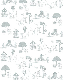 Papel Toile De Jouy Verde