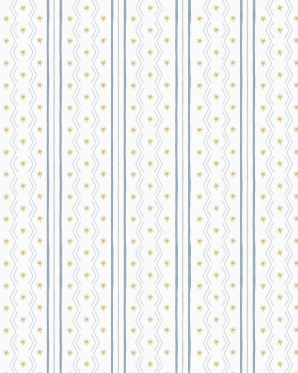Papel Zigue e Asteriscos Azul