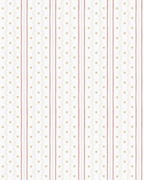 Papel Zigue e Asteriscos Rosa