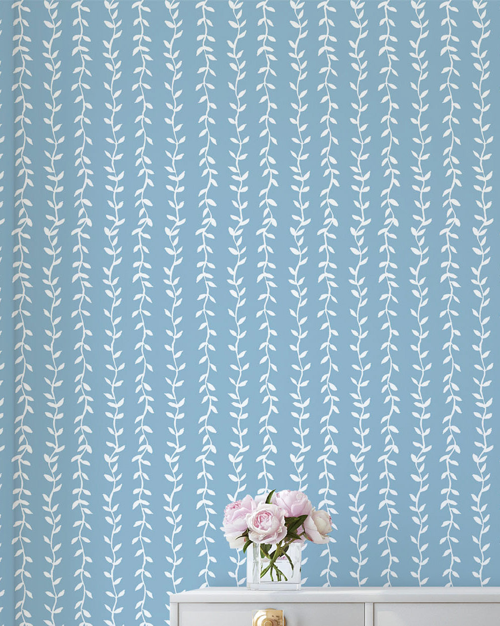 Papel de Parede Foglia Fundo Azul