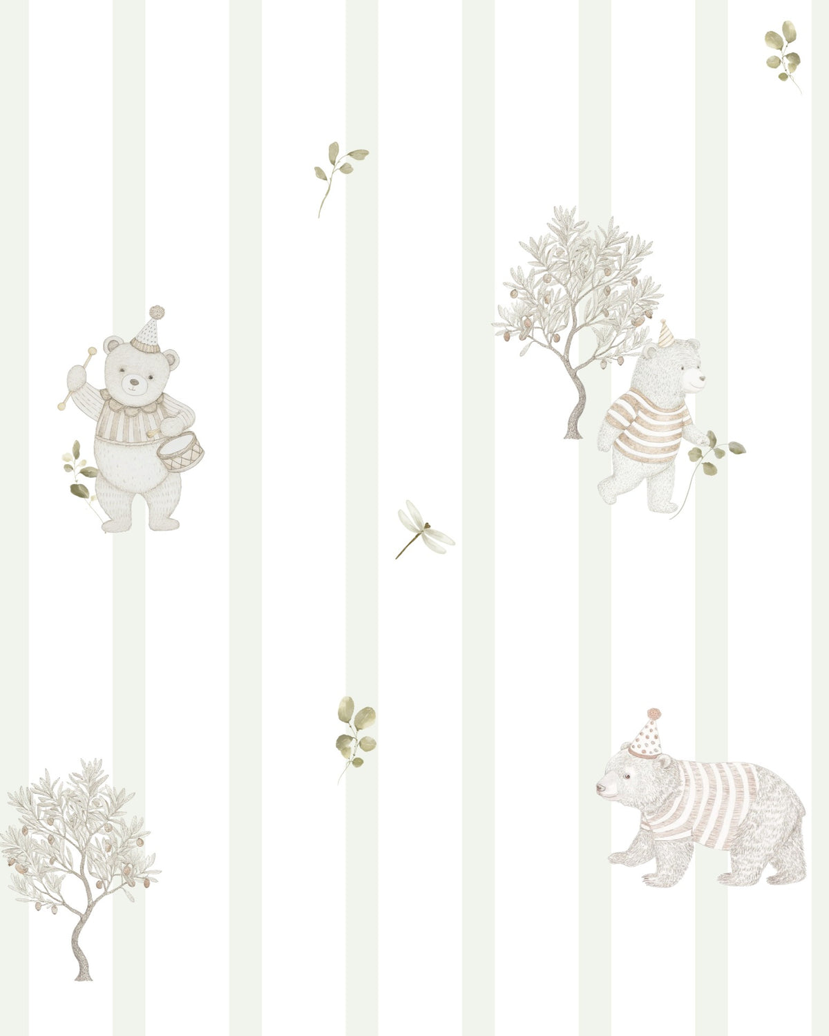 Papel de Parede Bosque do Dino & Urso