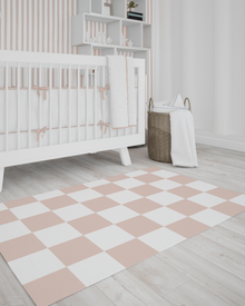 Tapete Playmat Xadrez Rosa 90 x 120