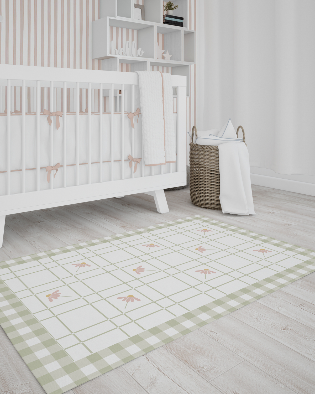 Tapete Playmat Vichy Verde 90 x 120