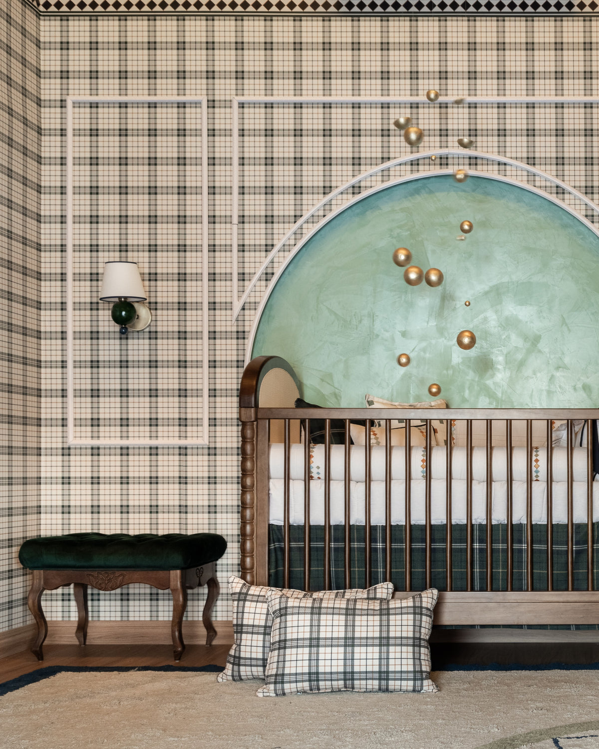 Papel de parede Xadrez Tartan Bege
