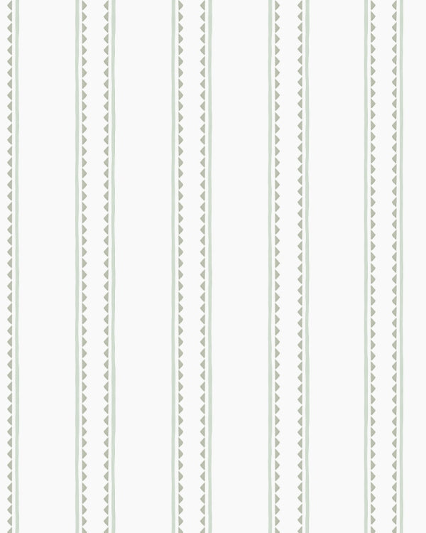 Papel Listras e Triângulos Verde