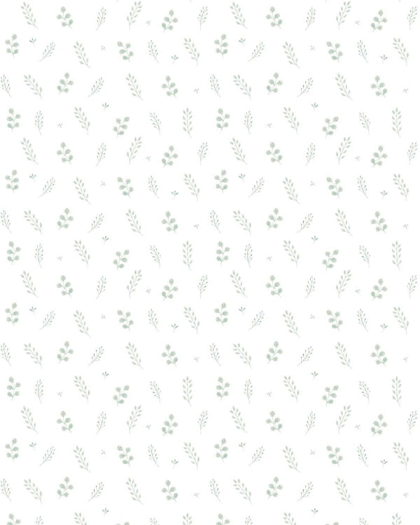 Papel Porcelana Folhinhas Delicado Verde