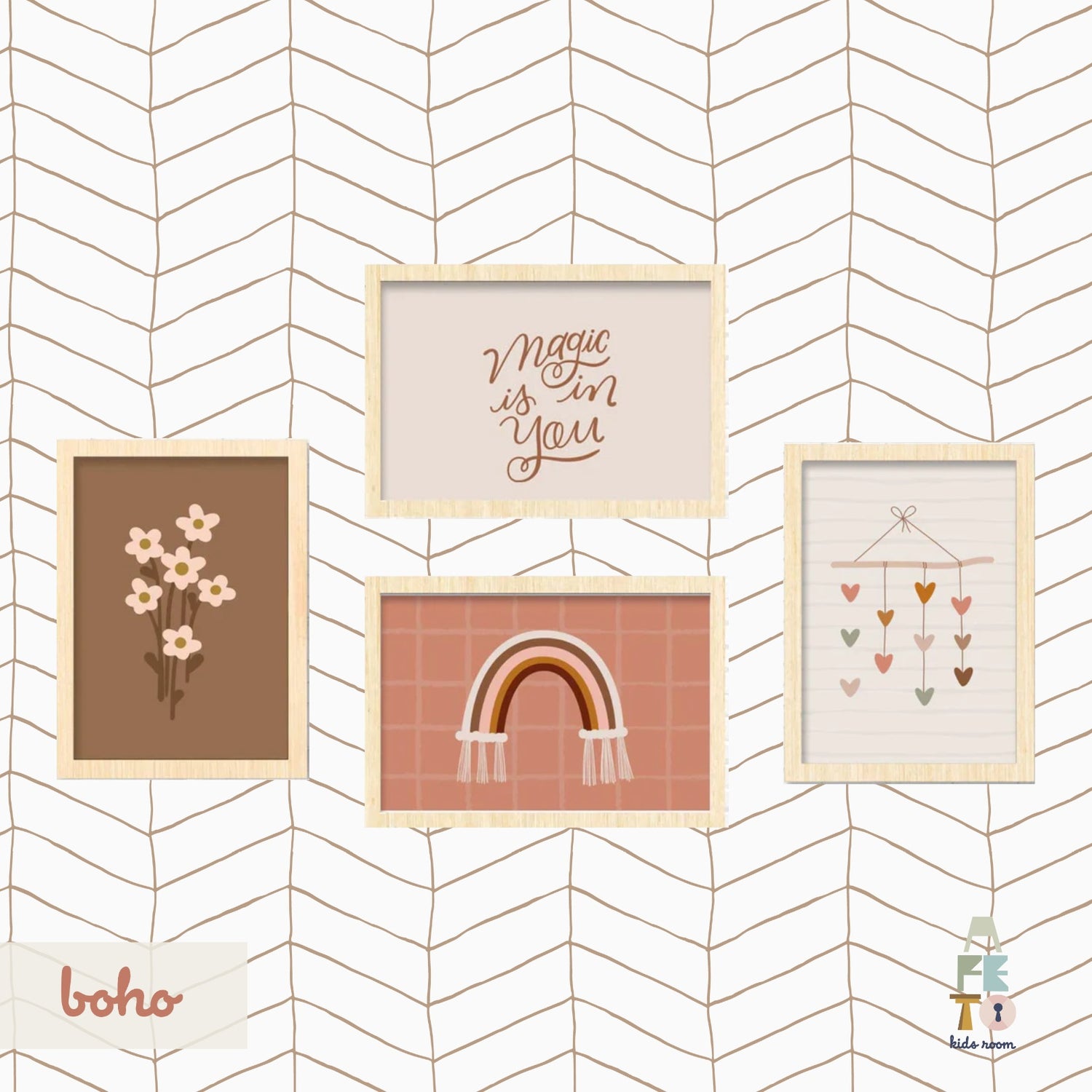 Kit Quadros Boho