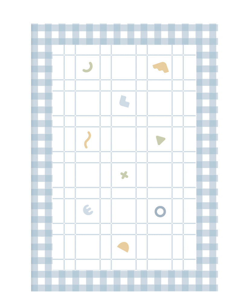 Tapete Playmat Vichy Azul Tamanho:120x90cm