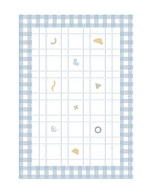 Tapete Playmat Vichy Azul Tamanho:120x90cm