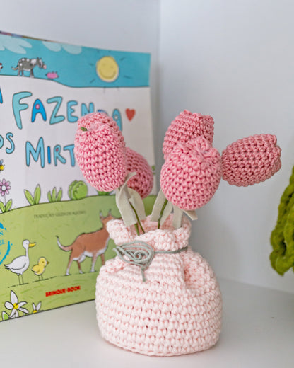 Vaso de Crochê Tulipa