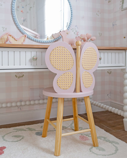 Cadeira Borboleta Rosa Claro