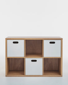 Estante Organizadora Infantil Com Caixas Off white