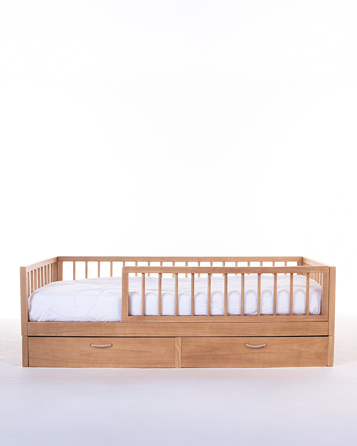 Evolving Montessori Bed - Side Opening + Drawers