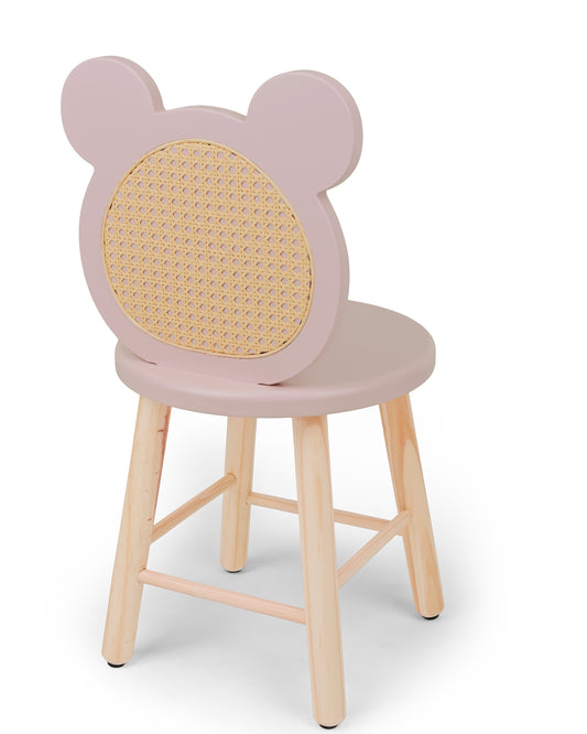 Cadeira Infantil Urso Rosa Claro