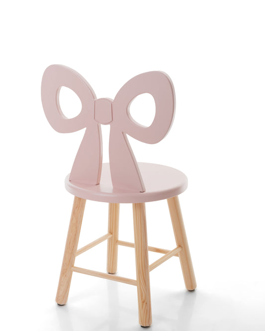 Cadeira Infantil Laço Rosa Antigo