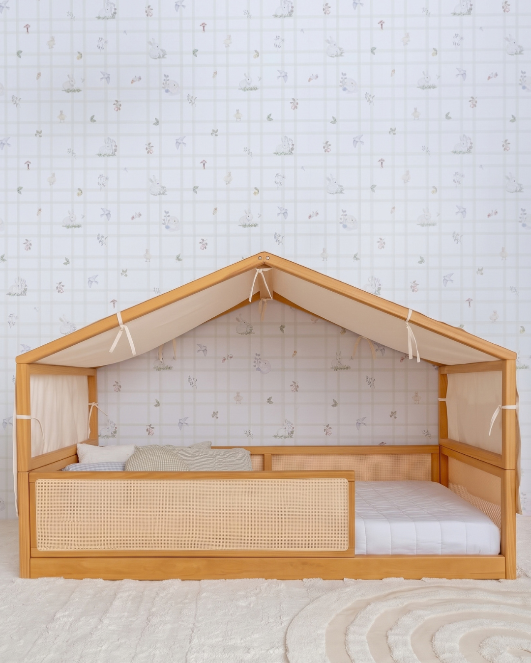 Cama Casinha Palha Evolutiva · 4 em 1 · Madeira Carvalho