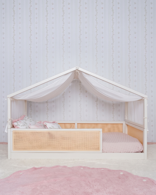Cama Casinha Palha Evolutiva · 4 em 1 · Off White