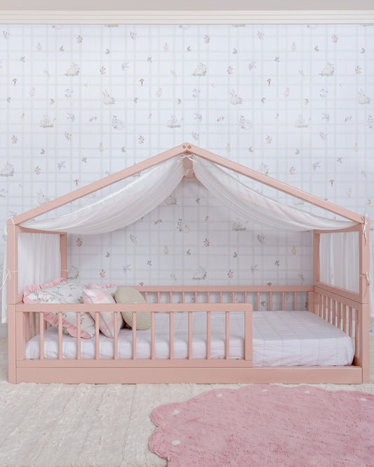 Cama Casinha Palito Evolutiva · 4 em 1 · Rosa