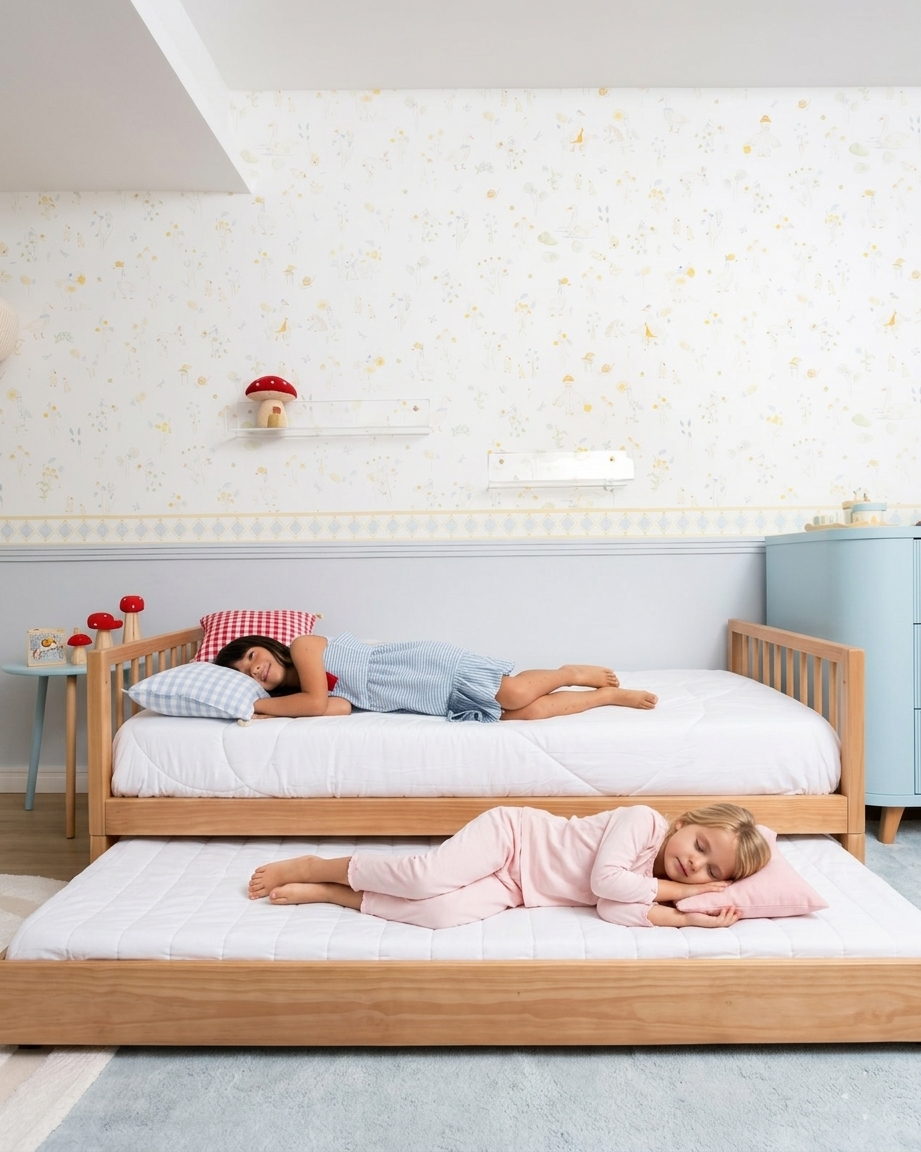 Evolutive Stick Trundle Bed · 4 in 1 · Oak Wood