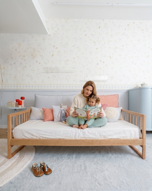 Evolutive Spindle Bed · 4-in-1 · Oak Wood · Central Exit