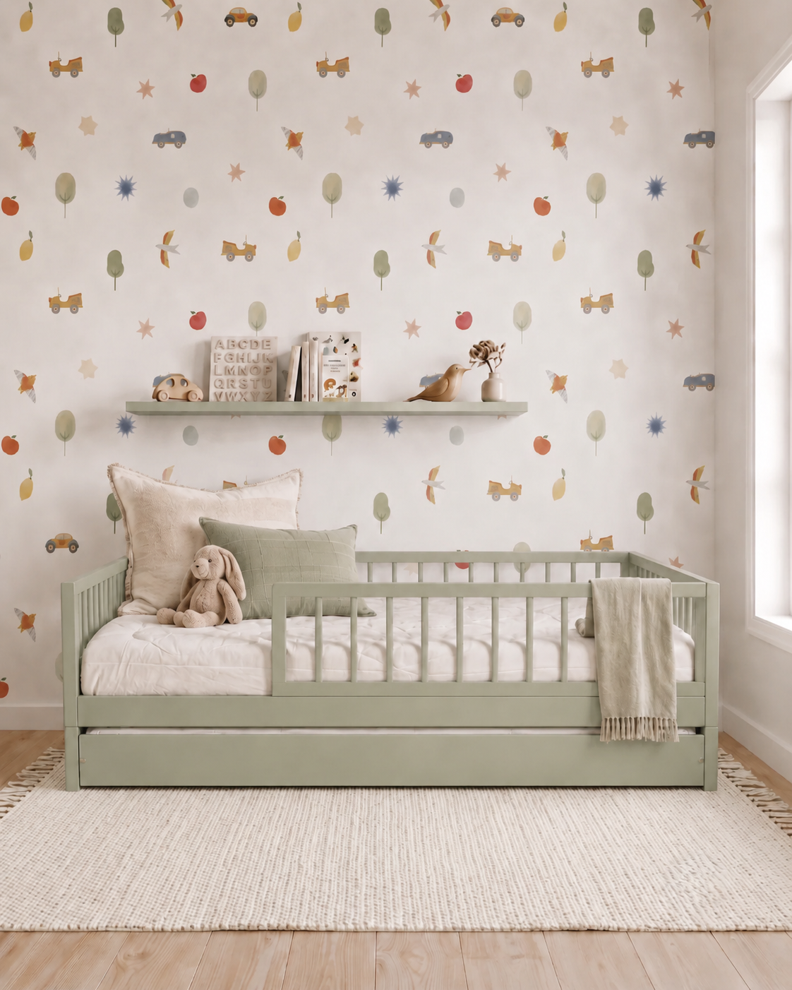 Evolutionary Stick Cot Bed · 4 in 1 · Green
