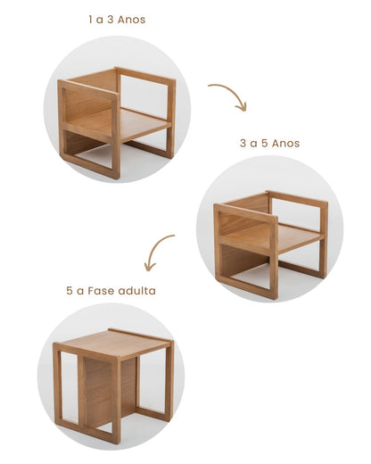 Kit Cubo (mesa + cadeira 3 em 1)