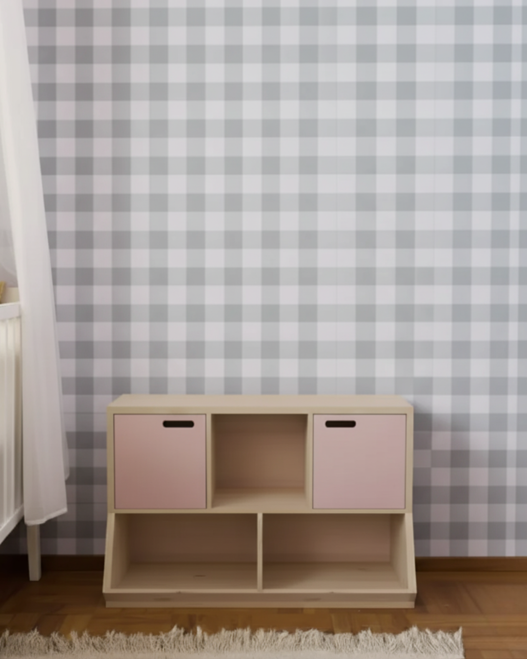 Estante Organizadora - 3 Nichos com Duas Portas - Rosa