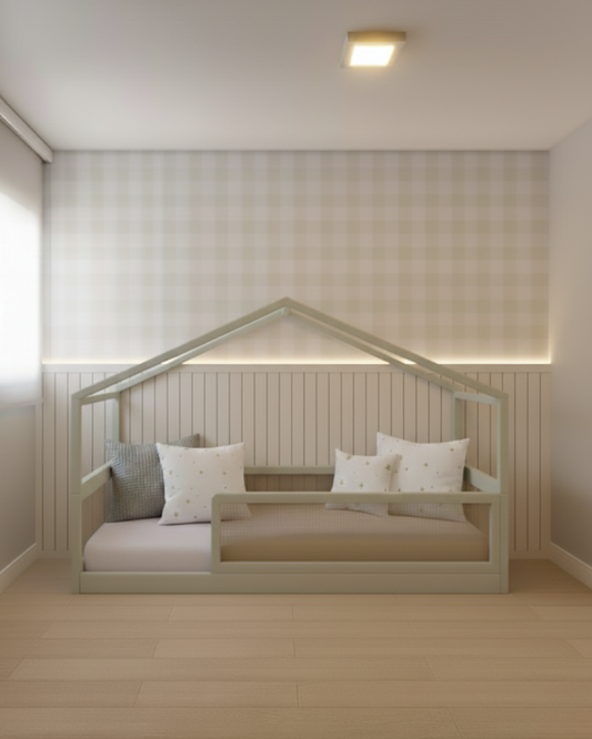 Cama Casinha  - Saída Lateral - Palha - Verde (30% OFF)