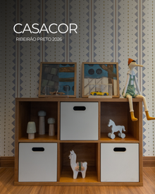 Estante Organizadora Infantil Com Caixas Off white