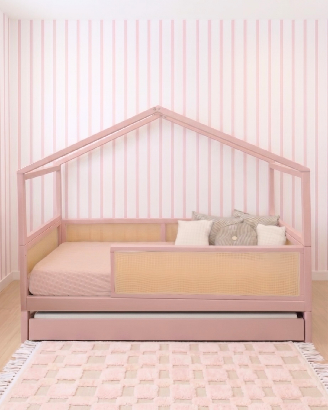 Bicama Casinha Palha · 4 em 1 · Rosa