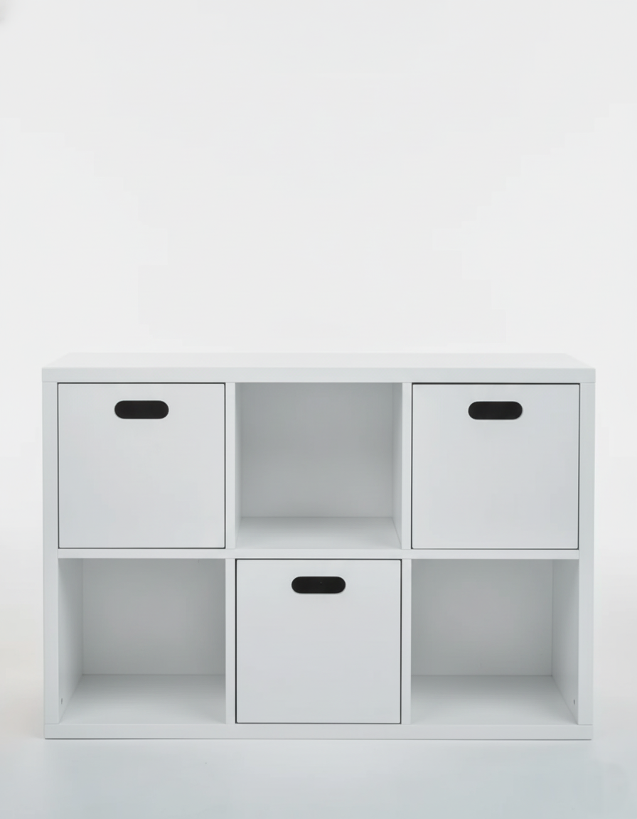 Estante Organizadora Infantil Off White - Com Caixas Off white