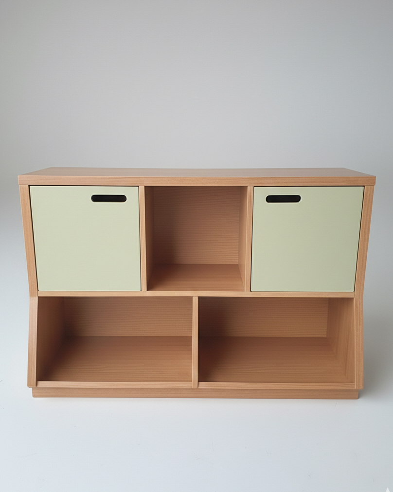 Estante Organizadora - 3 Nichos com Duas Portas - Verde