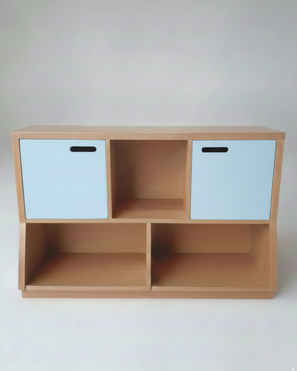 Estante Organizadora - 3 Nichos com Duas Portas - Azul