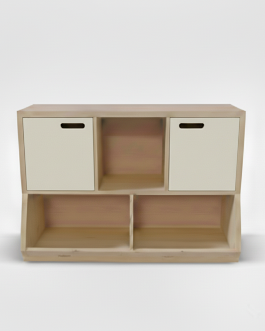 Estante Organizadora - 3 Nichos com Duas Portas - Off White