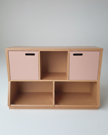 Estante Organizadora - 3 Nichos com Duas Portas - Rosa