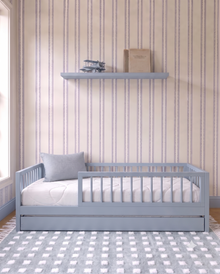 Evolutive Spindle Trundle Bed · 4-in-1 · Blue
