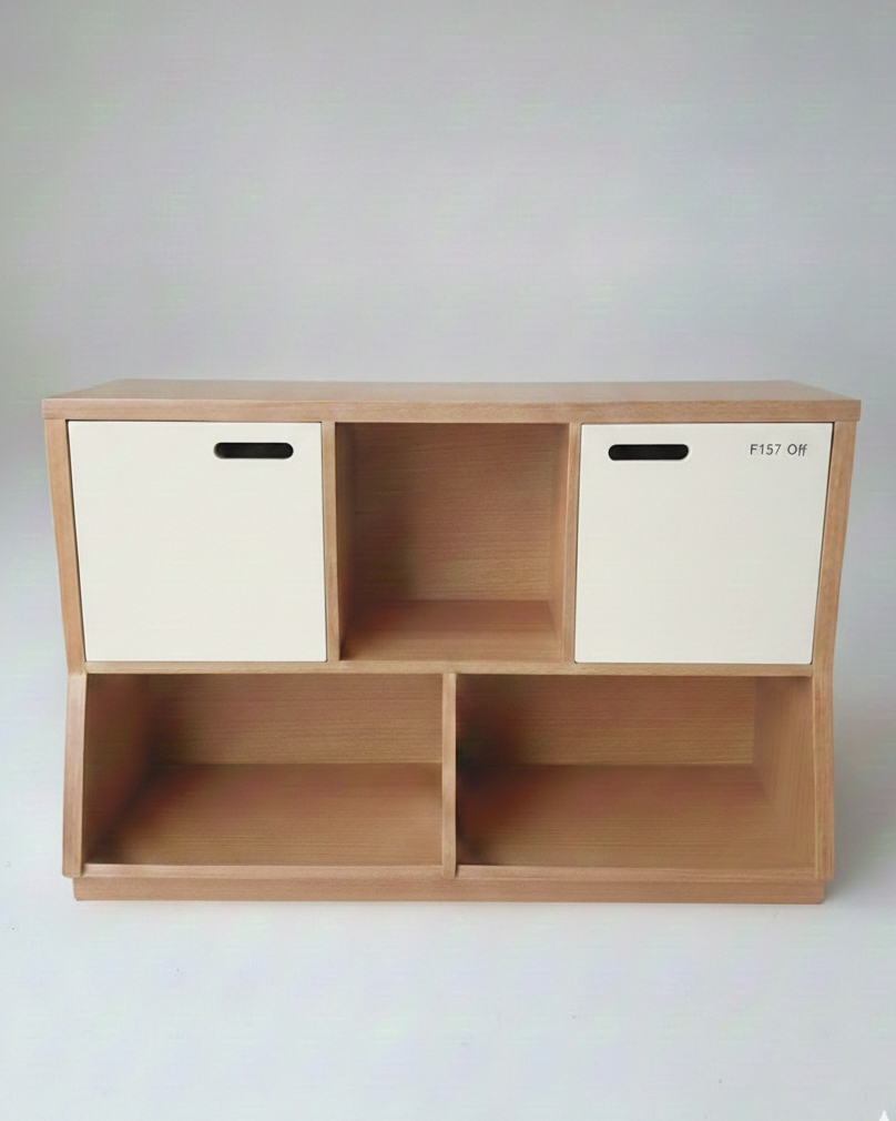 Estante Organizadora - 3 Nichos com Duas Portas - Off White