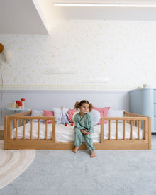 Evolutive Spindle Bed · 4-in-1 · Oak Wood · Central Exit