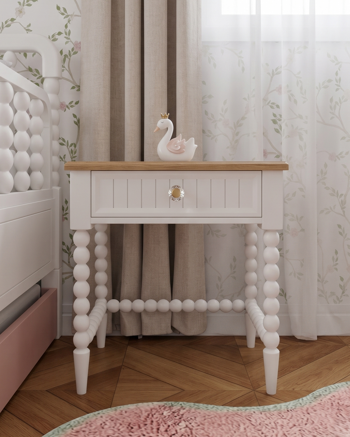 Mesa de Cabeceira Poema · Off White