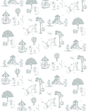 Papel Toile De Jouy Verde