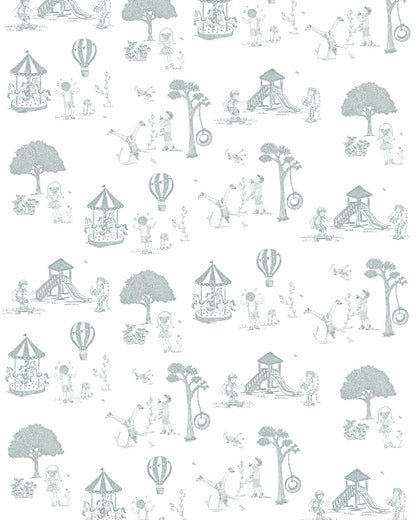 Papel Toile De Jouy Verde
